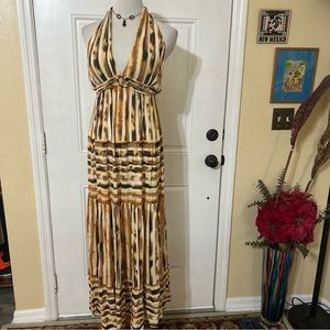 Aakaa halter maxi dress.